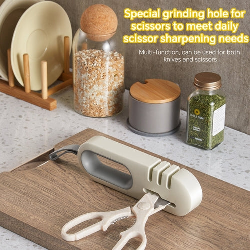 4 in 1 Kitchen Knife Sharpener Non-slip Multi-functional Knife