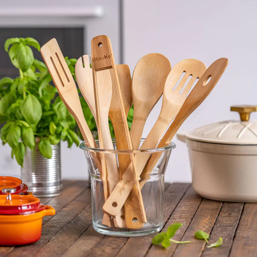 Bamboo Kitchen Utensils 7-Piece Set