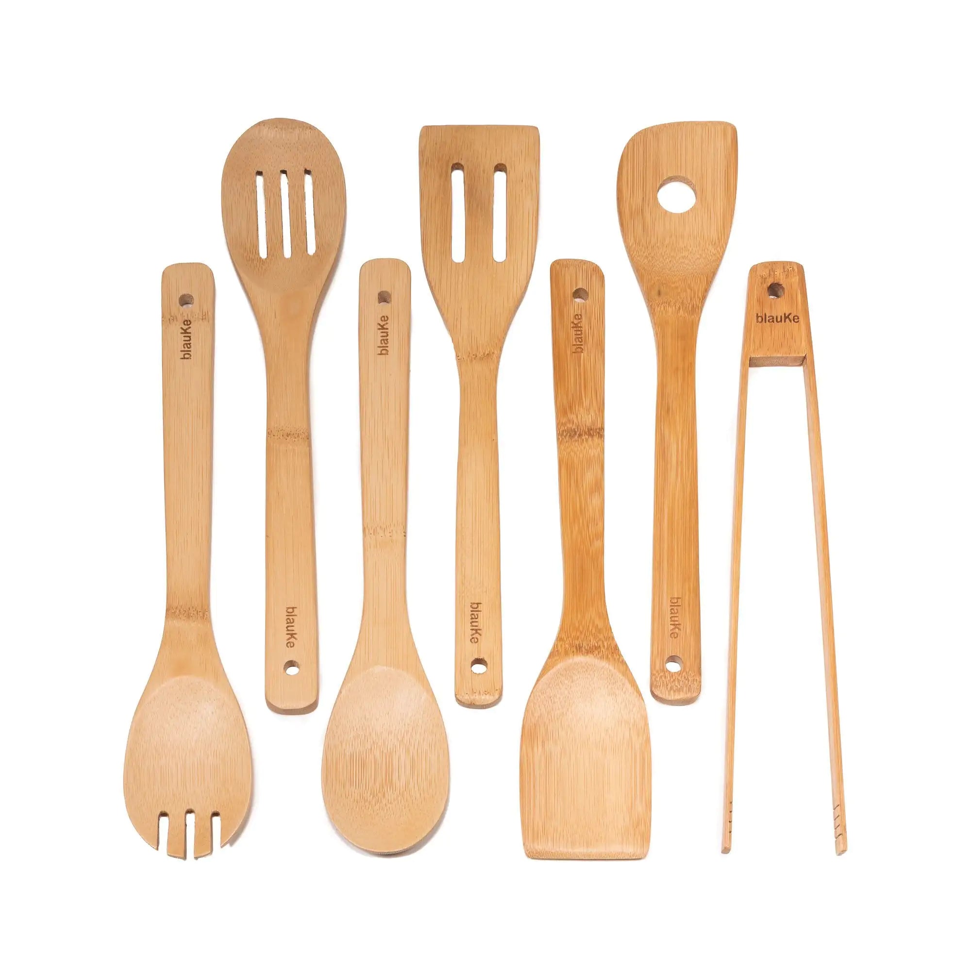 Bamboo Kitchen Utensils 7-Piece Set
