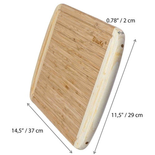 Large Wood Cutting Board for Kitchen 14x11 inch - Bamboo Chopping