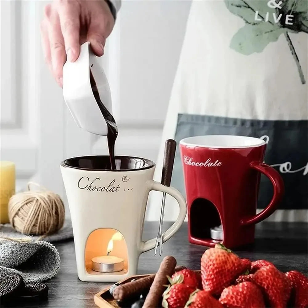 Fondue Mug Set – Mini Personal Fondue Pots